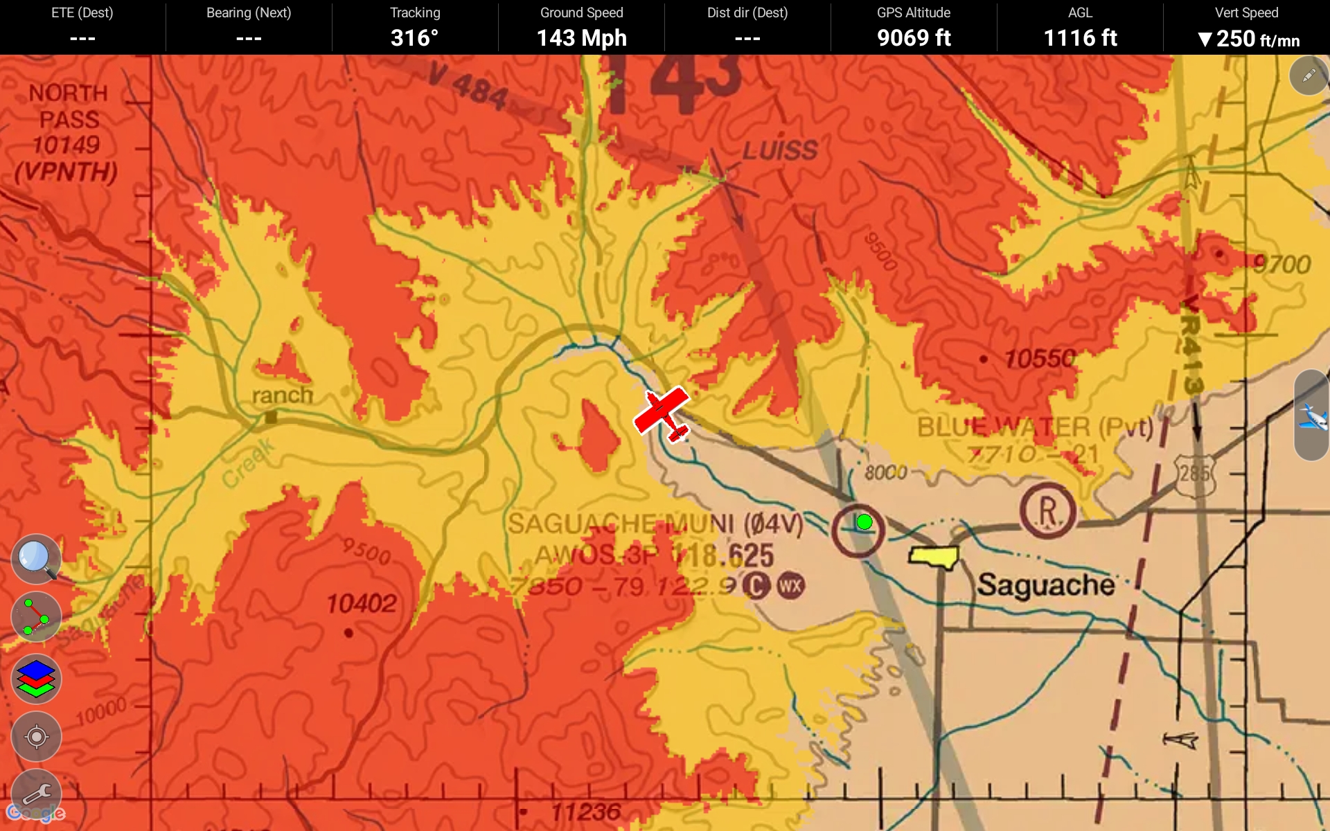 Dynamic Terrain Map Warning